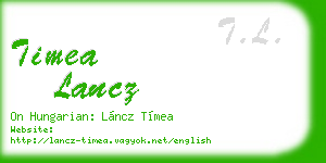 timea lancz business card