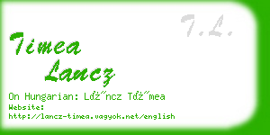 timea lancz business card